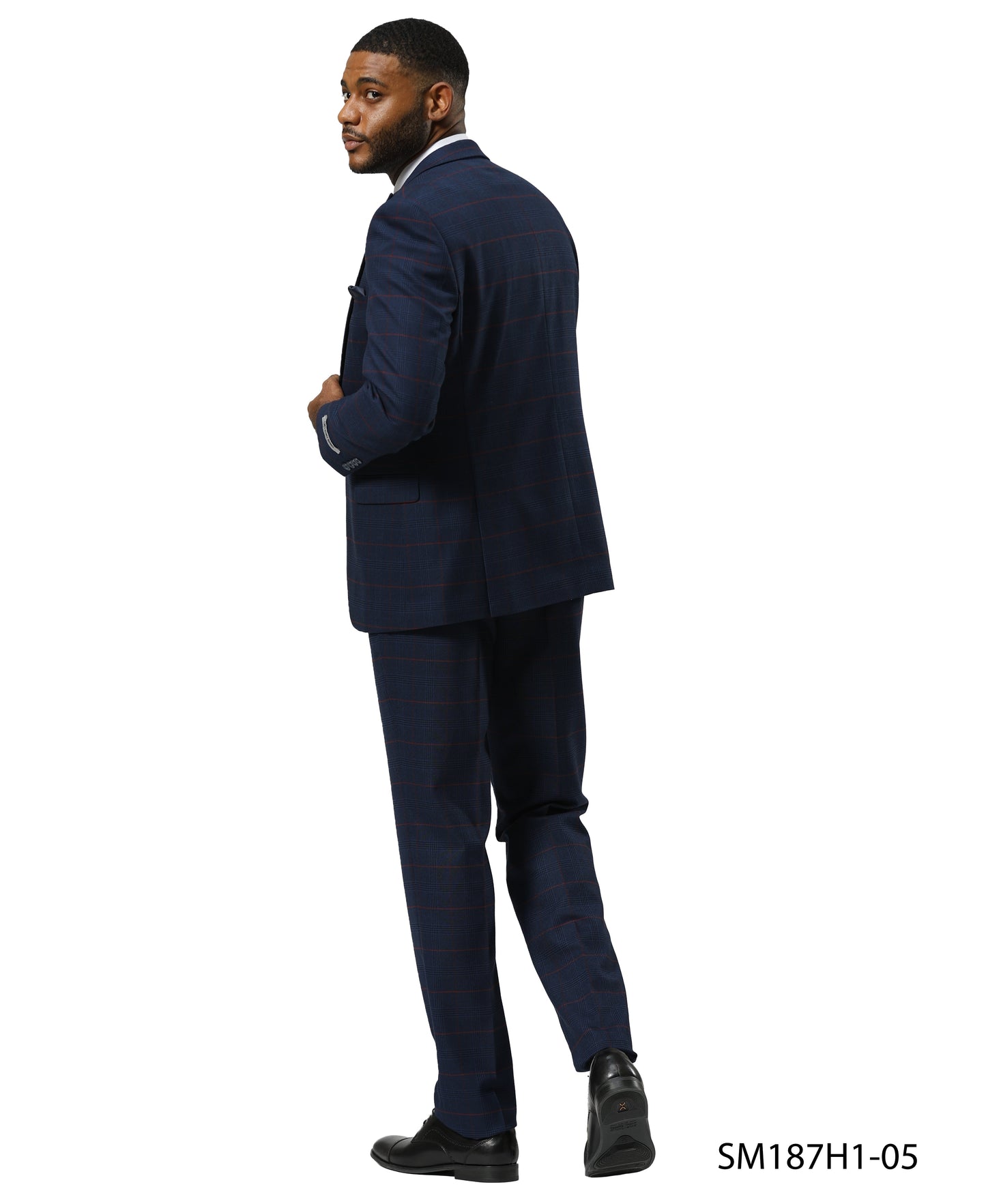 Mens Suit Windowpane by Stacy Adams