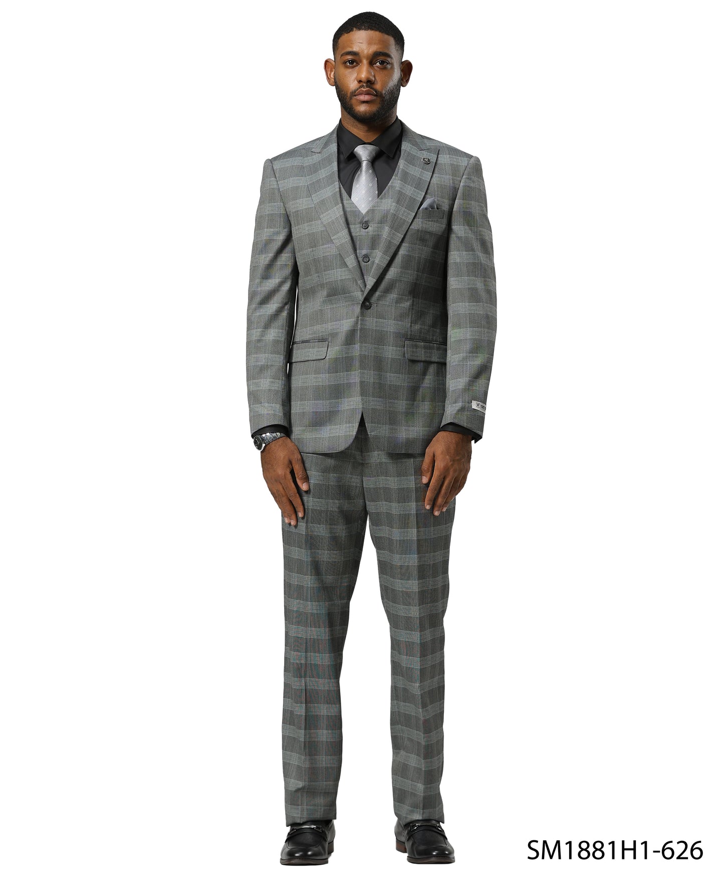 Mens Suit Glen Check by Stacy Adams