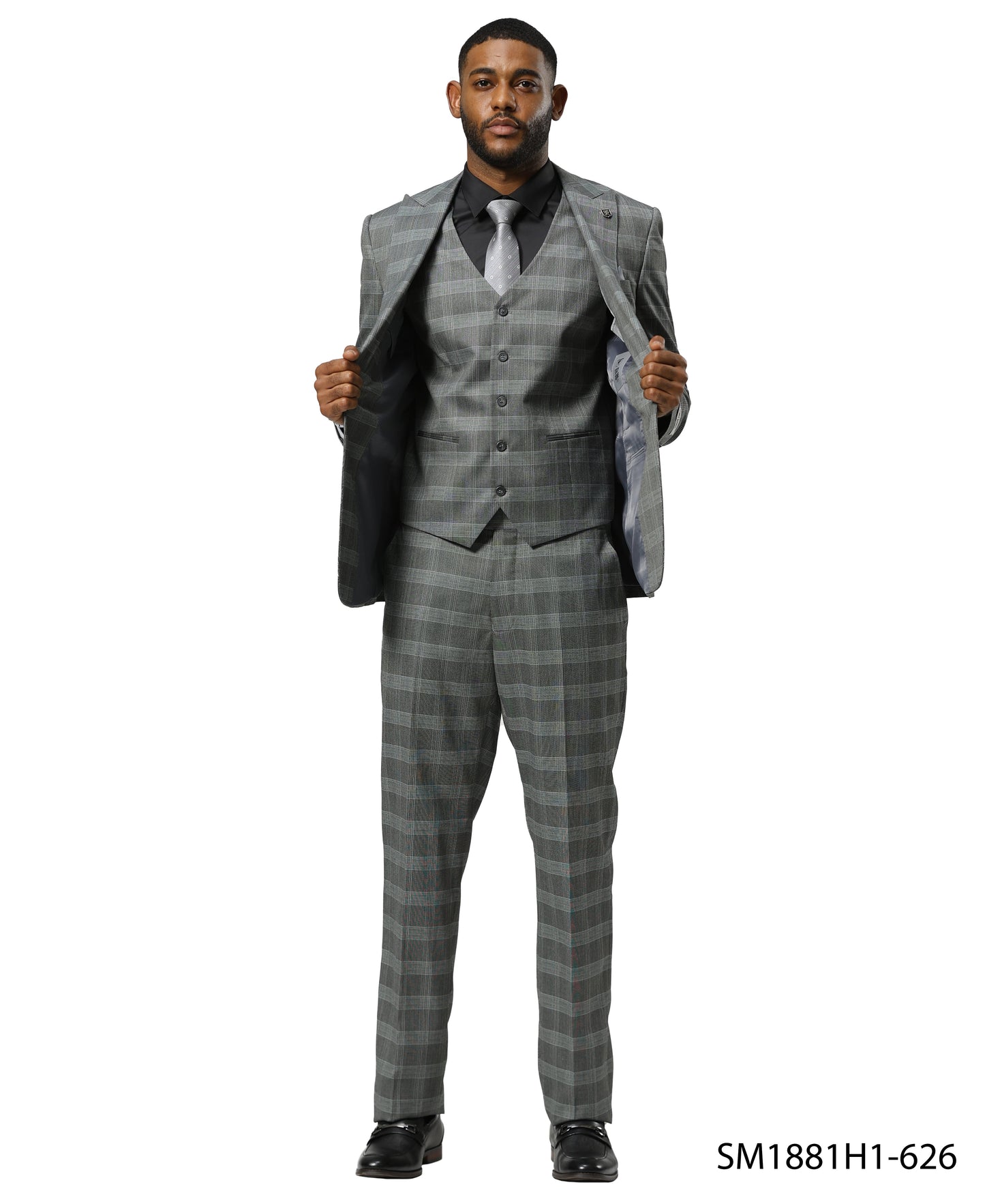 Mens Suit Glen Check by Stacy Adams