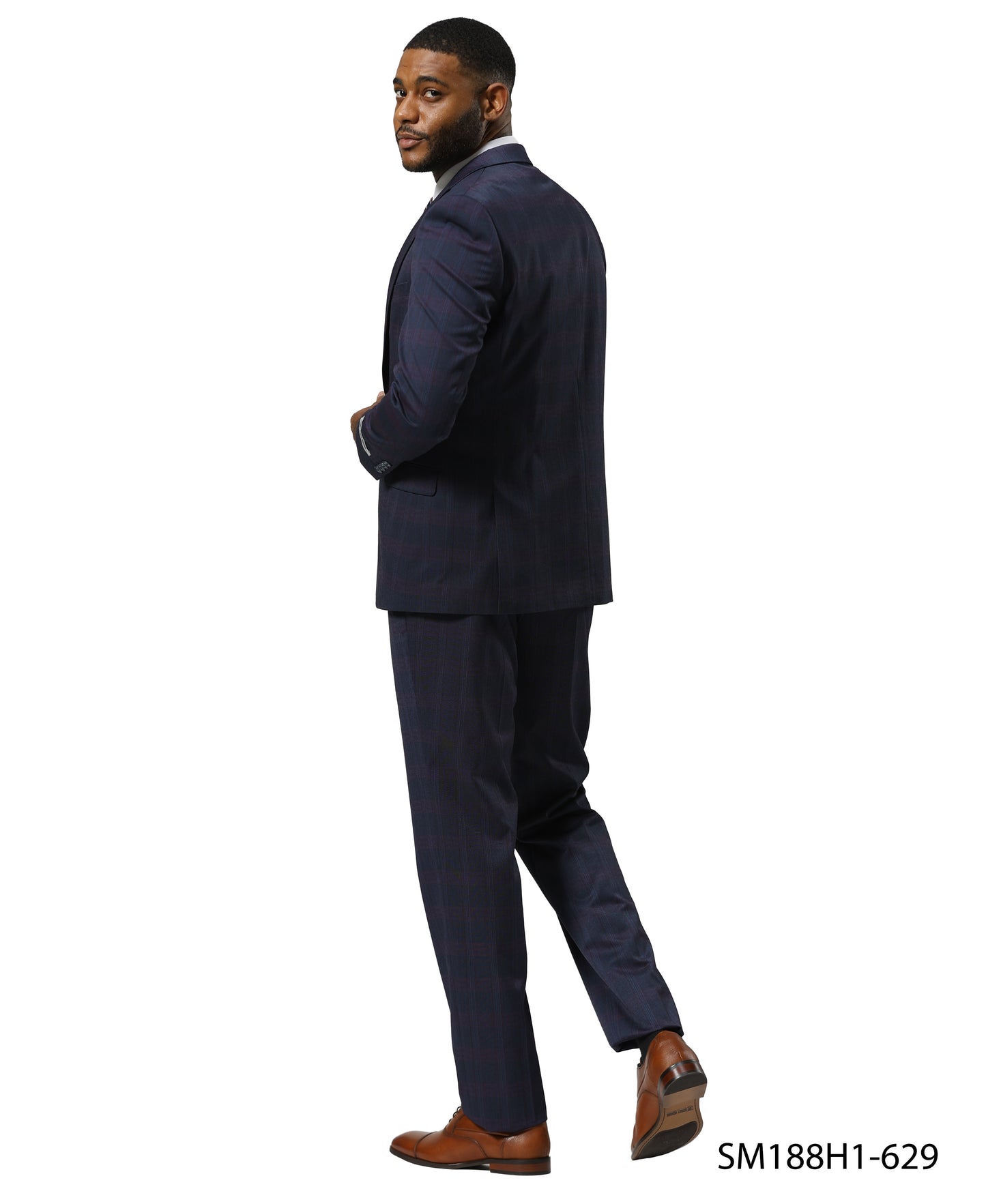 Mens Suit Glen Check by Stacy Adams