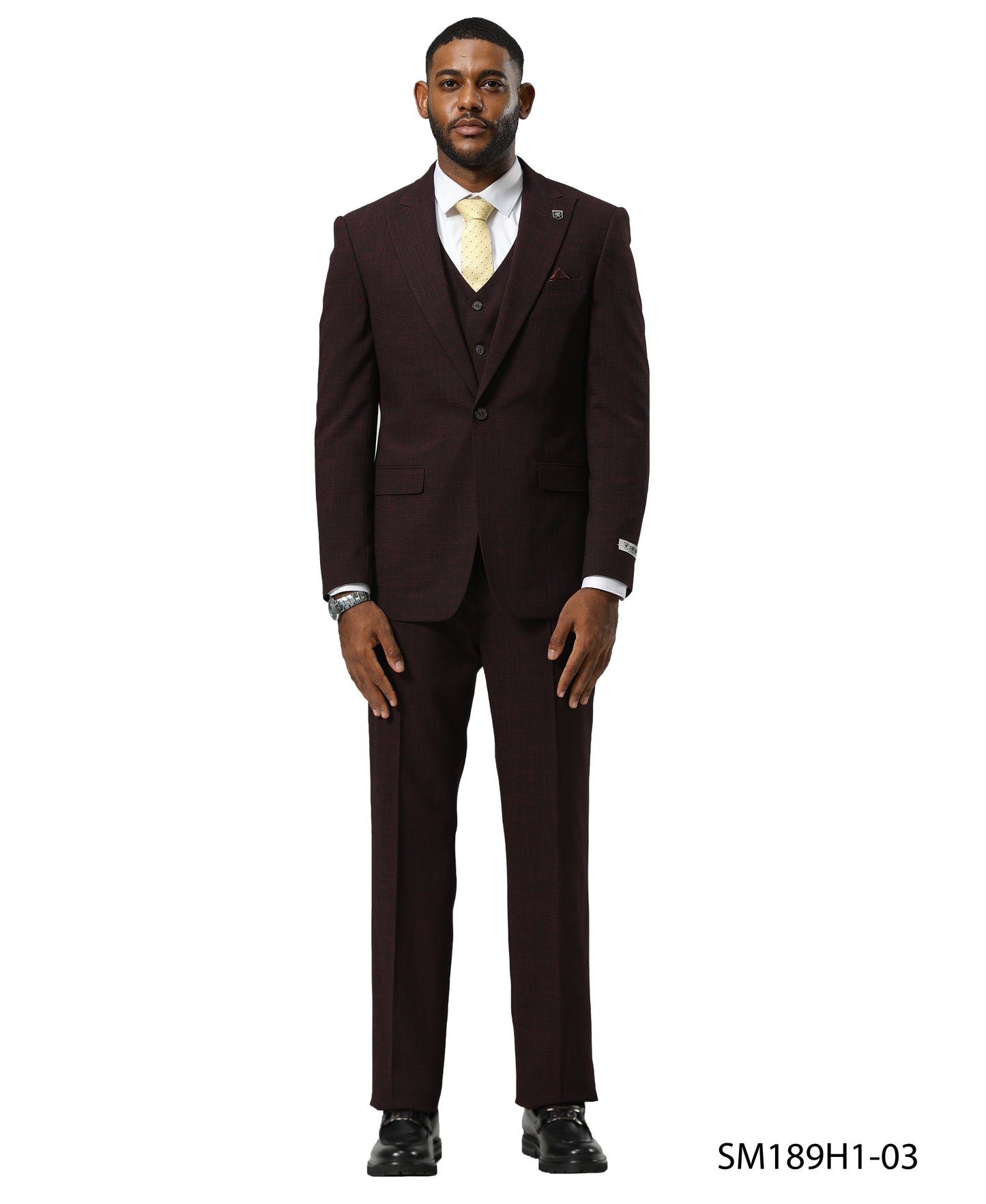 Mens Suit Tattersall Pattern by Stacy Adams