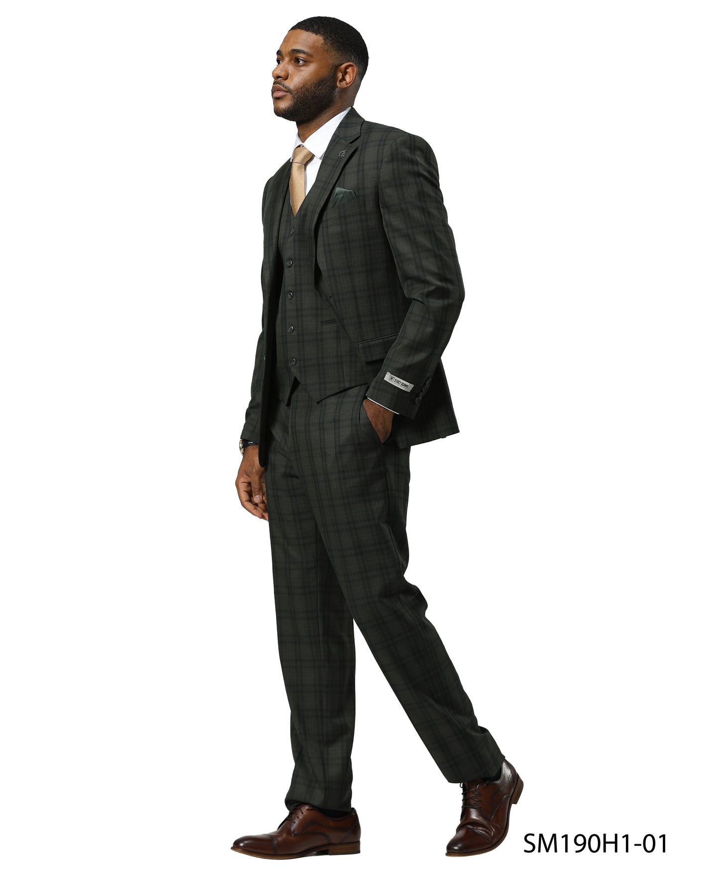 Mens Suit Glen Plaid by Stacy Adams