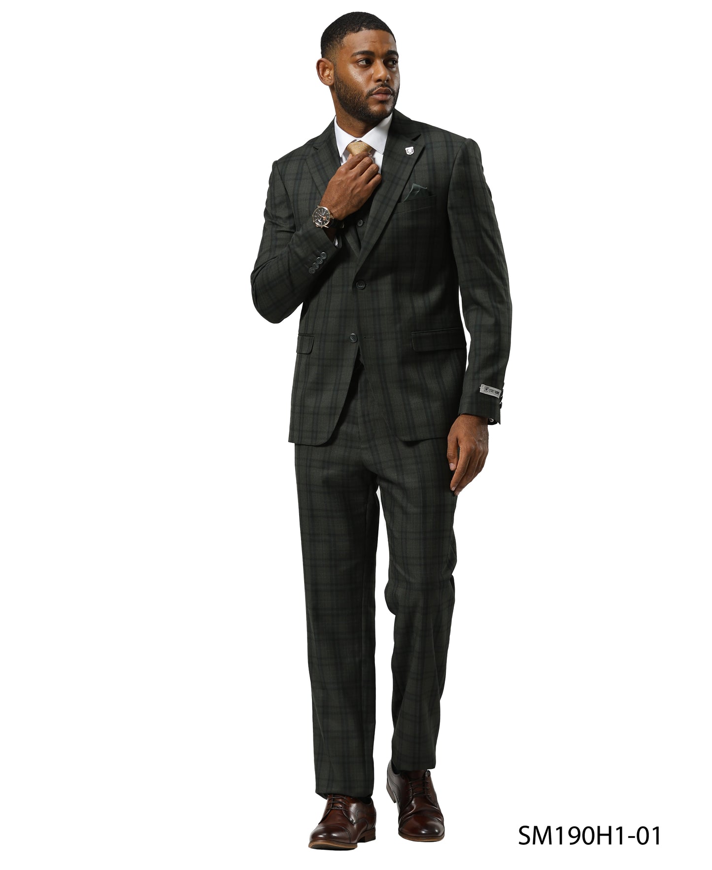 Mens Suit Glen Plaid by Stacy Adams
