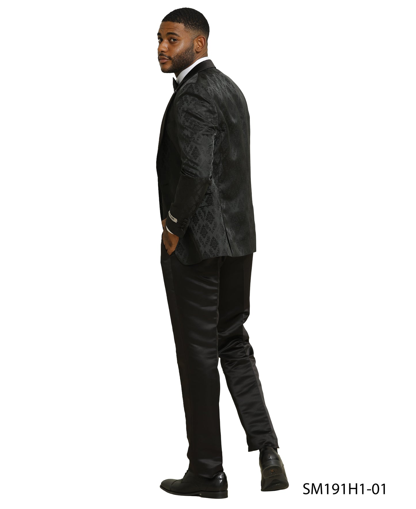 Mens Suit Satin Peak Lapel by Stacy Adams