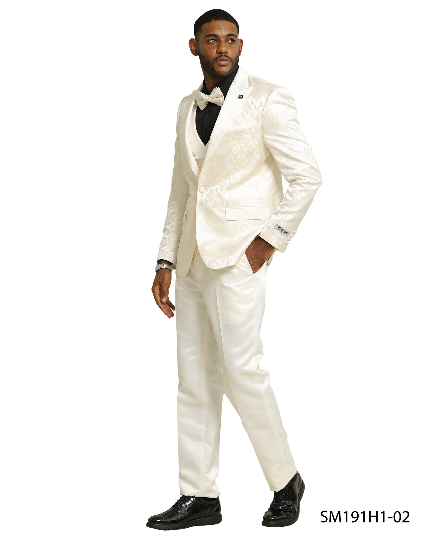 Mens Suit Satin Peak Lapel by Stacy Adams