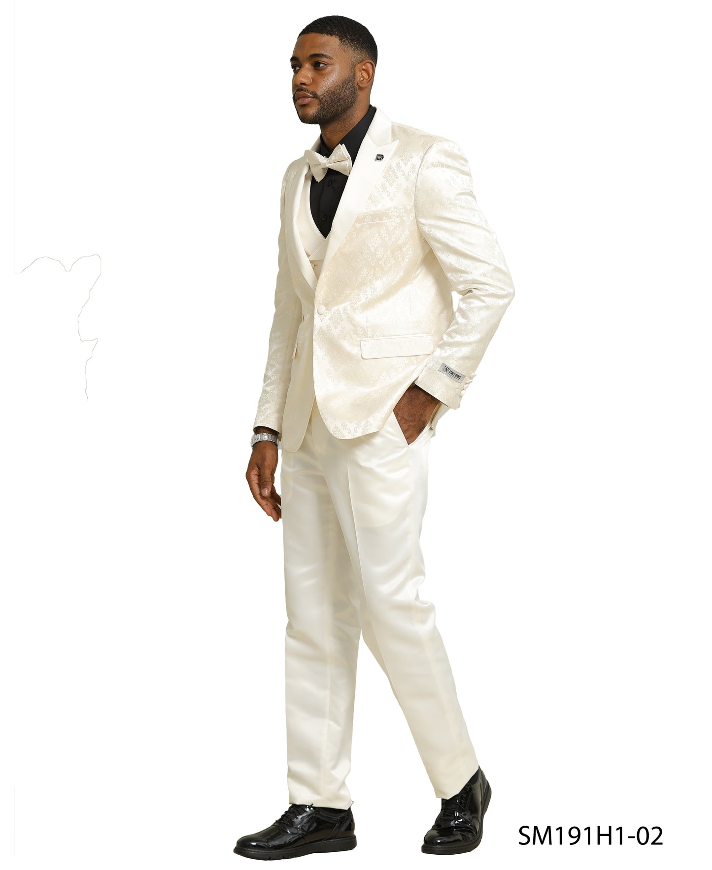 Mens Suit Satin Peak Lapel by Stacy Adams