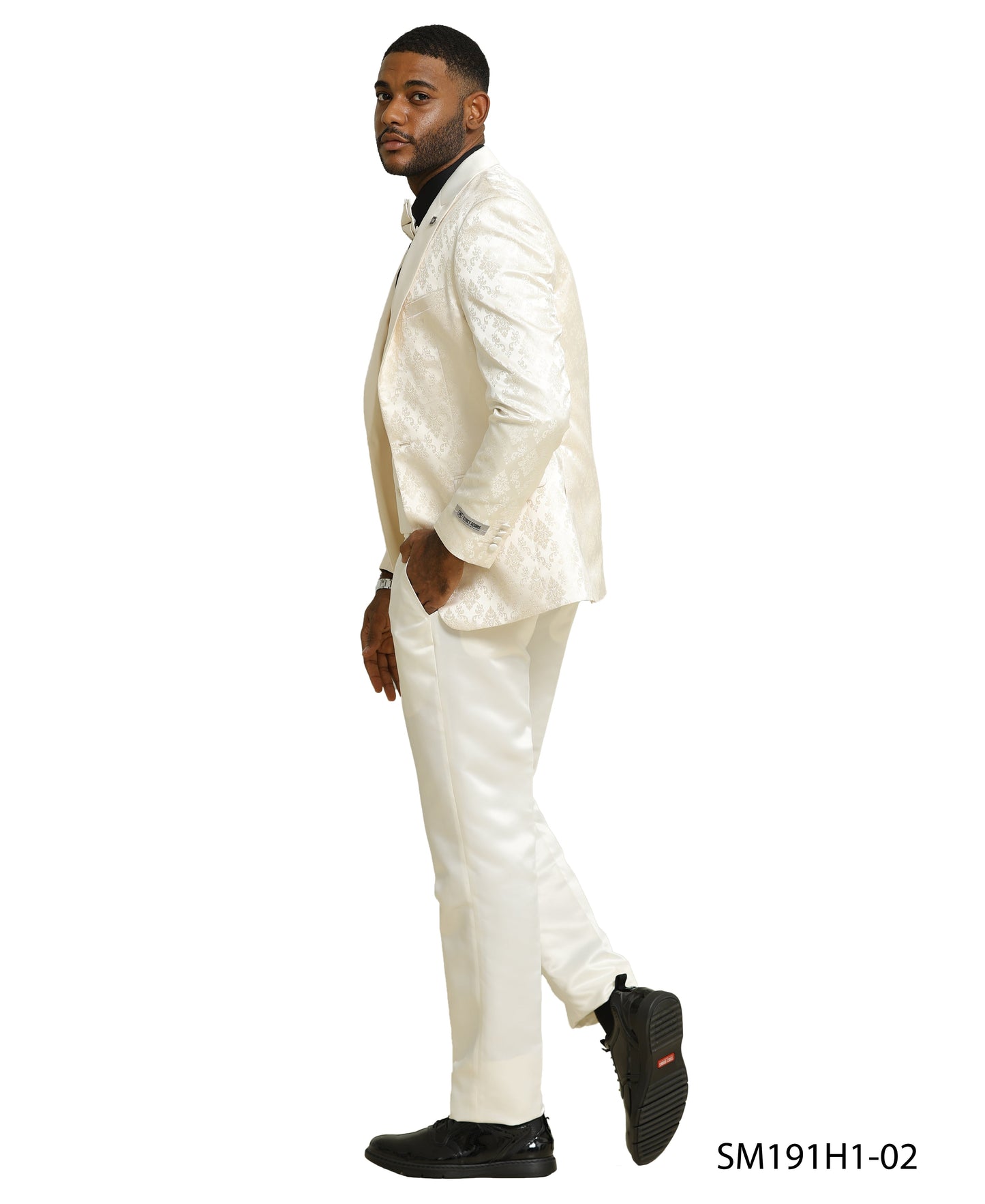 Mens Suit Satin Peak Lapel by Stacy Adams