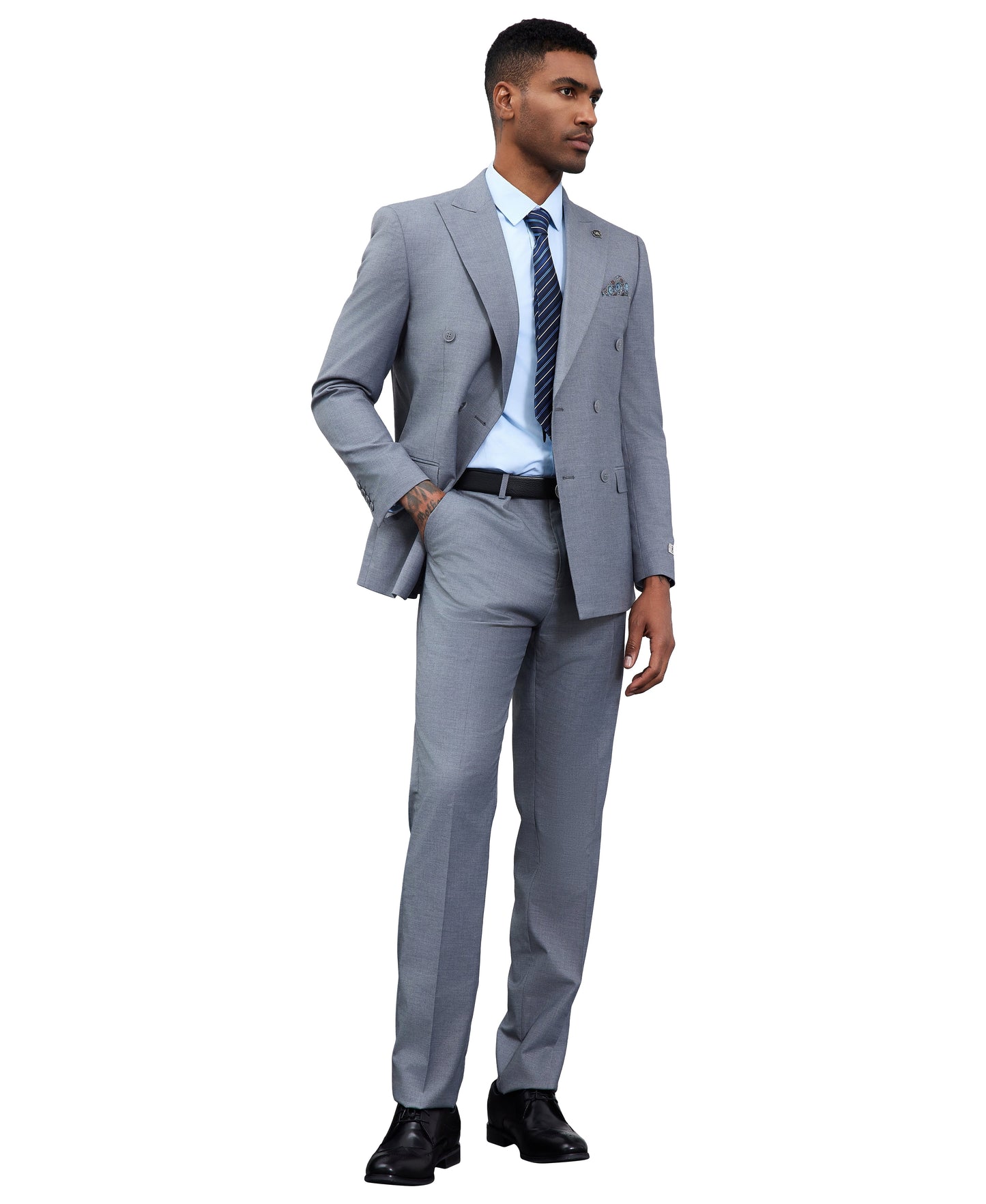 Mens Suit Double Breasted by Stacy Adams