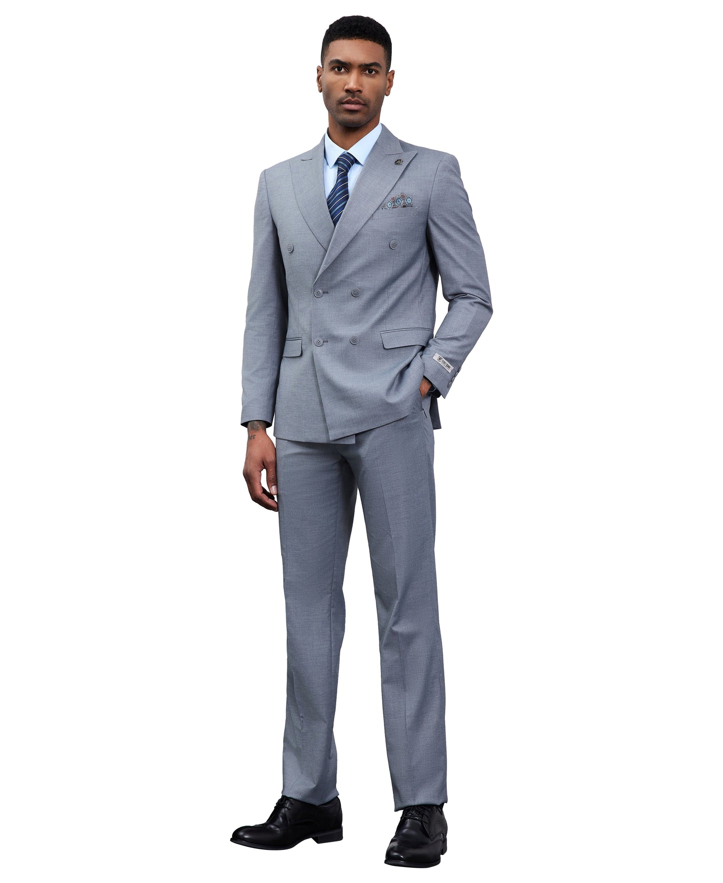 Mens Suit Double Breasted by Stacy Adams