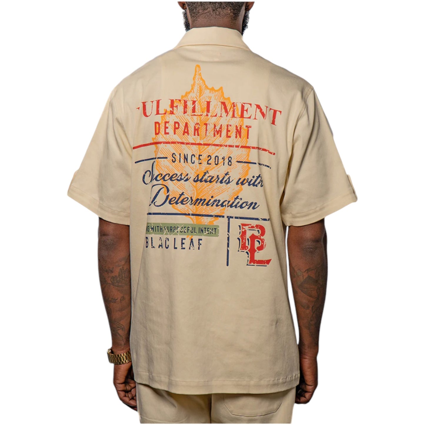 BLAC LEAF: Fulfillment Dept. Button Up 100