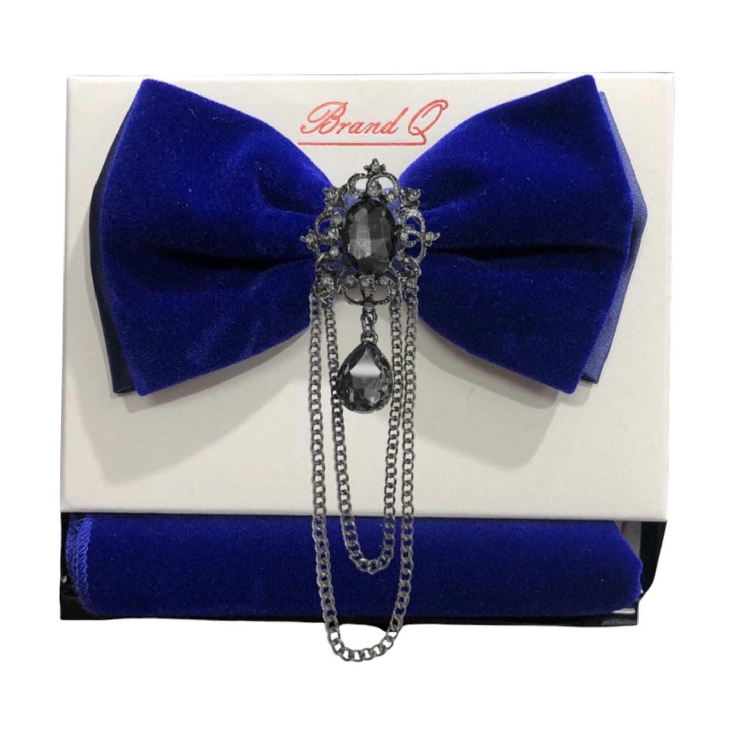 BRAND Q: Velvet Brooch Bow Tie JBTV115