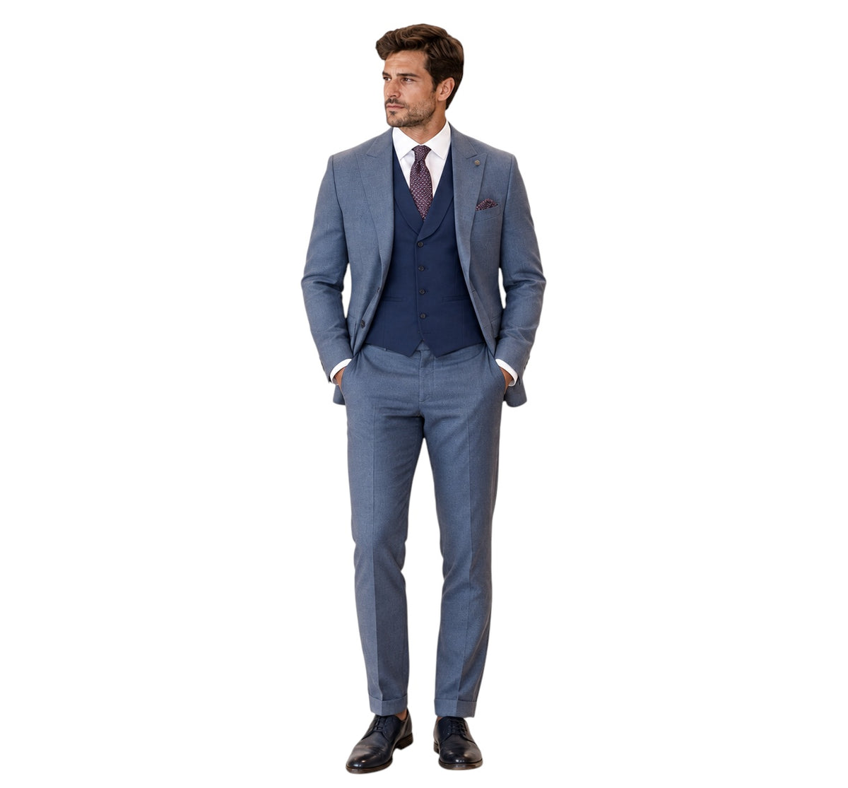 STEVE HARVEY: Textured 3PC. SUIT. 226701SHS