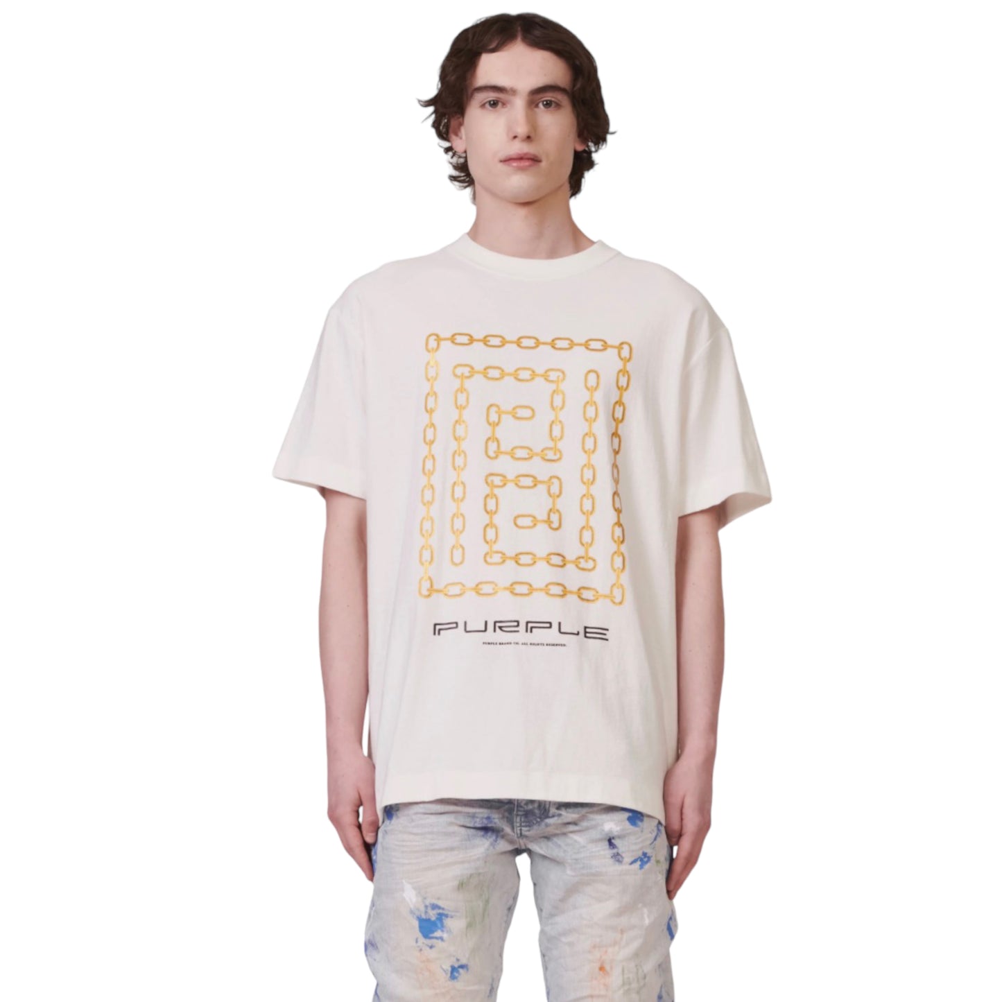 PURPLE BRAND: Meander Chain Tee JCGC322