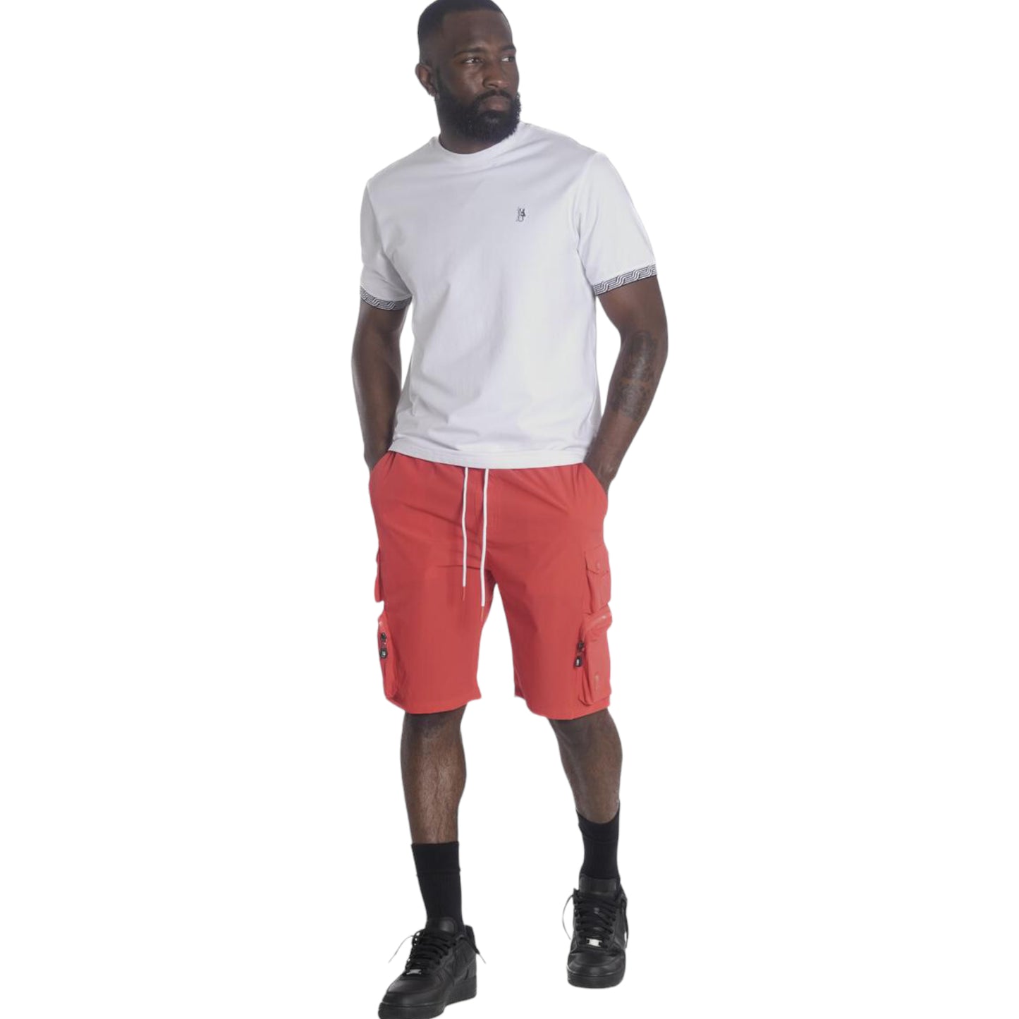 MAKOBI: Colton Nylon Cargo Shorts M633 TUSC