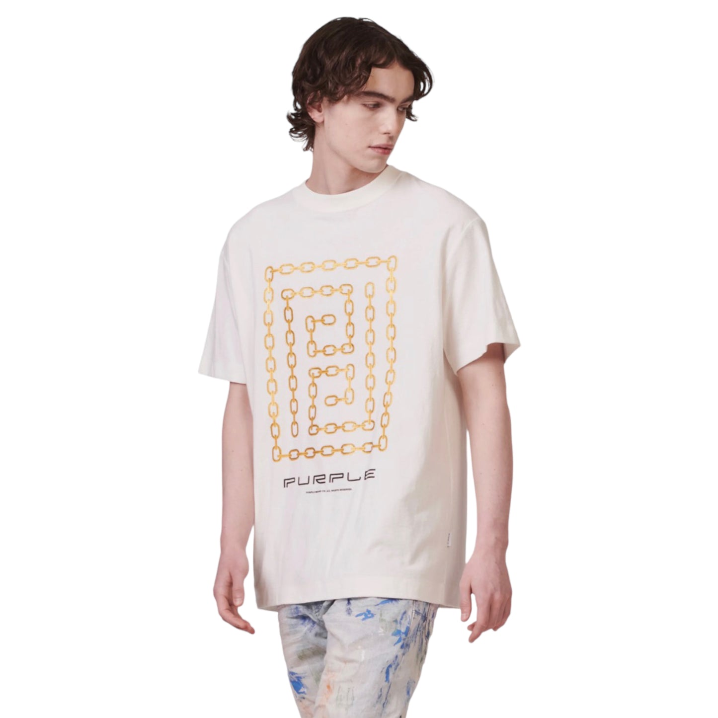 PURPLE BRAND: Meander Chain Tee JCGC322