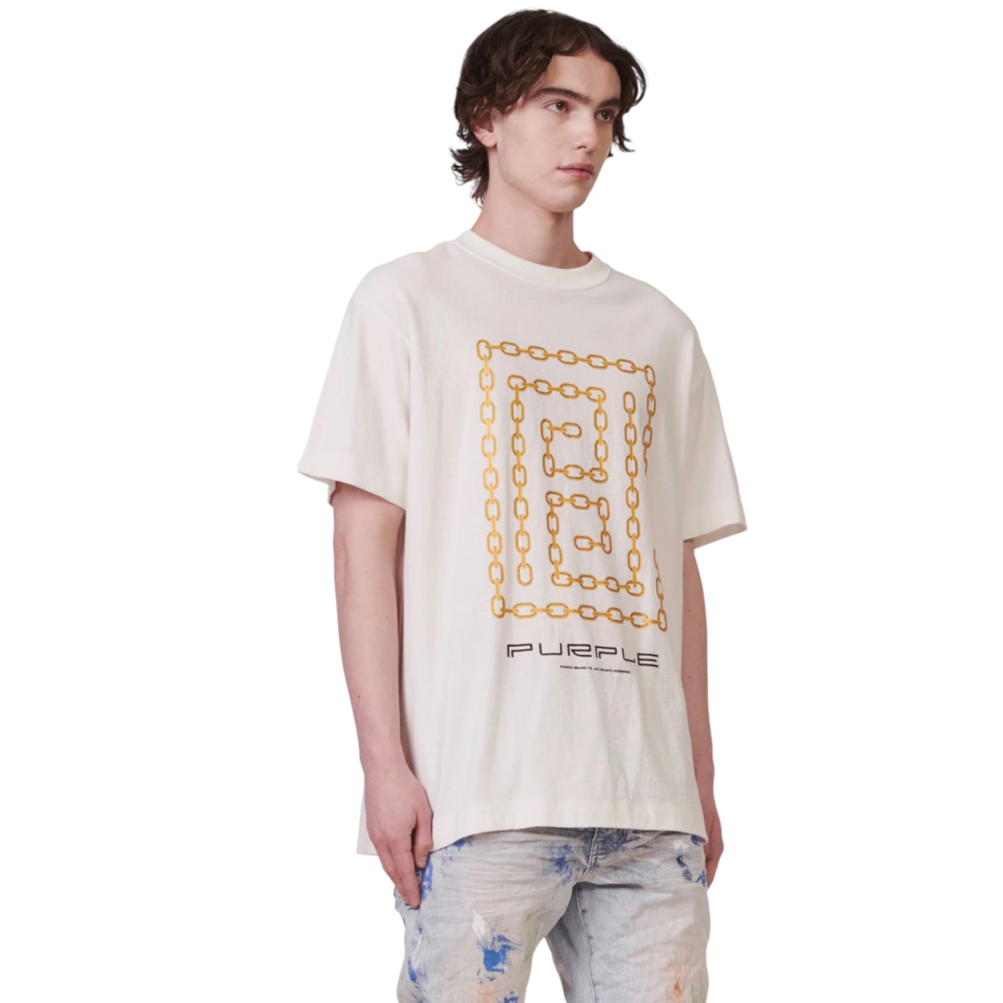 PURPLE BRAND: Meander Chain Tee JCGC322