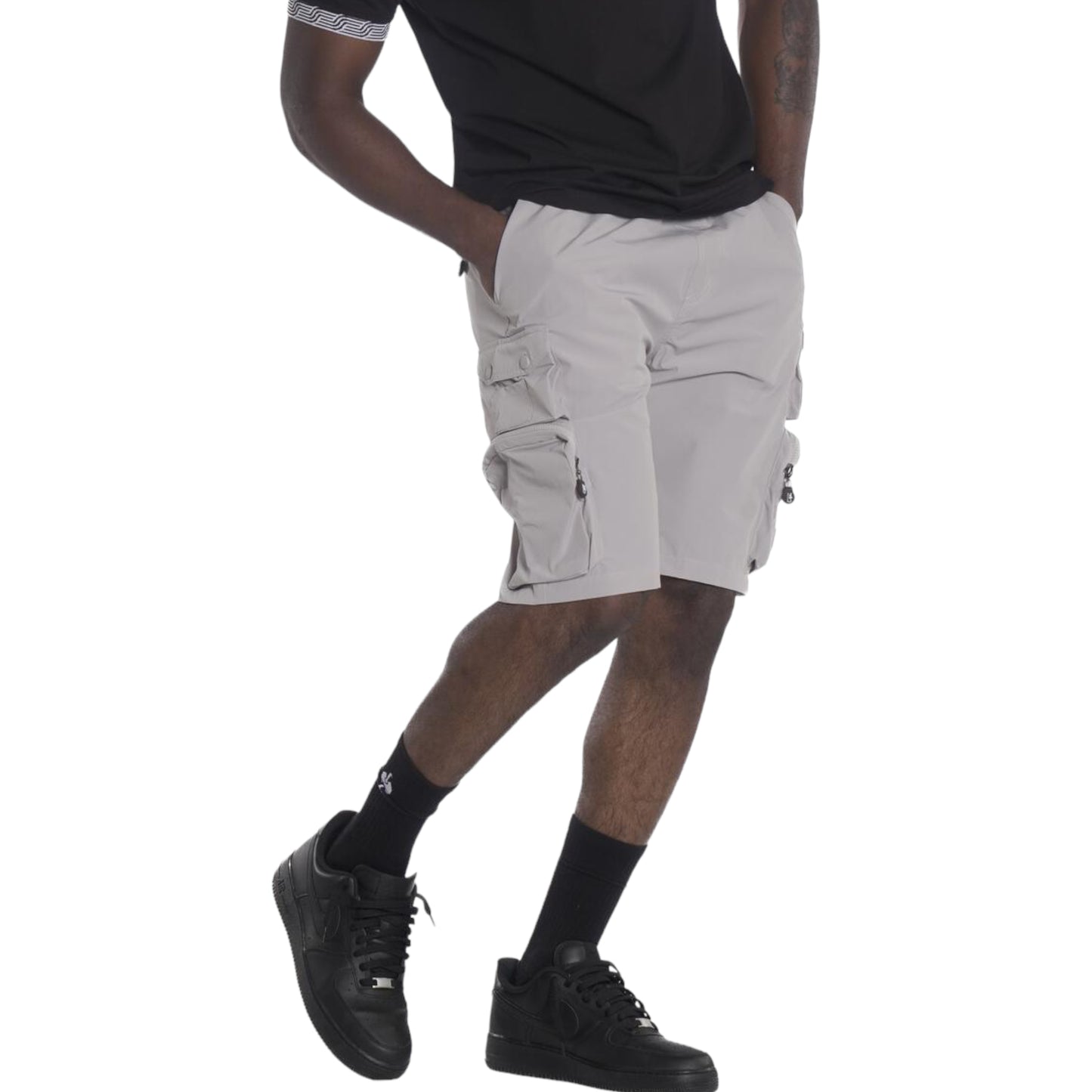 MAKOBI: Colton Nylon Cargo Shorts M633 TUSC