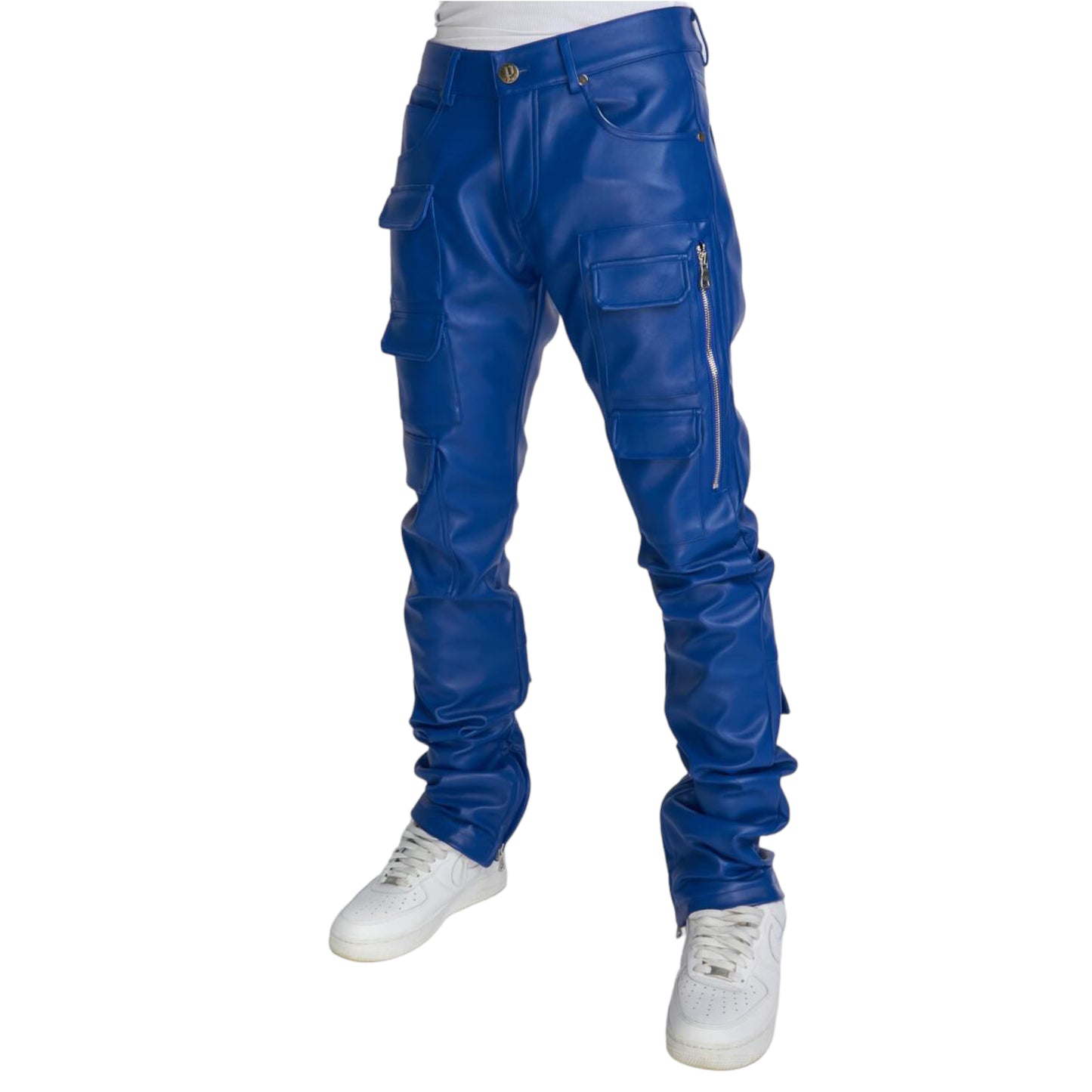 POLITICS: Murphy PU Leather Stacked Zip Flare
