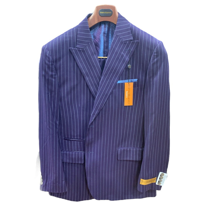 STEVE HARVEY: PIN STRIPE 3PC. SUIT. 221761SHS On Time Fashions STEVE HARVEY: PIN STRIPE 3PC. SUIT. 221761SHS On Time Fashions