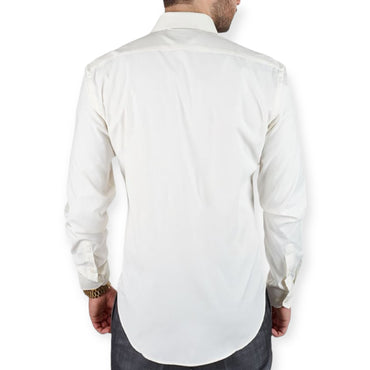 AMANTI: Slim Dress Shirt Off-White