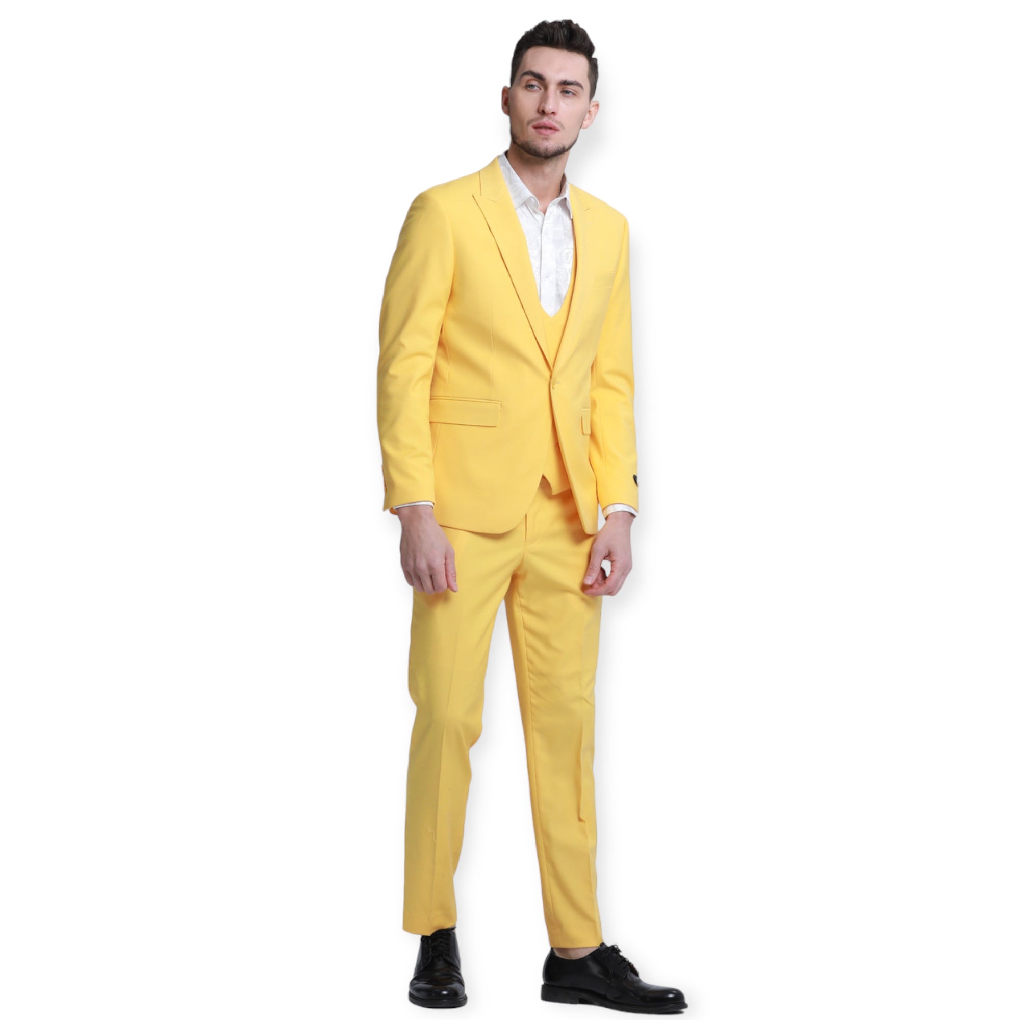 TAZZIO: Solid 3pc Skinny Fit Suit M336SK