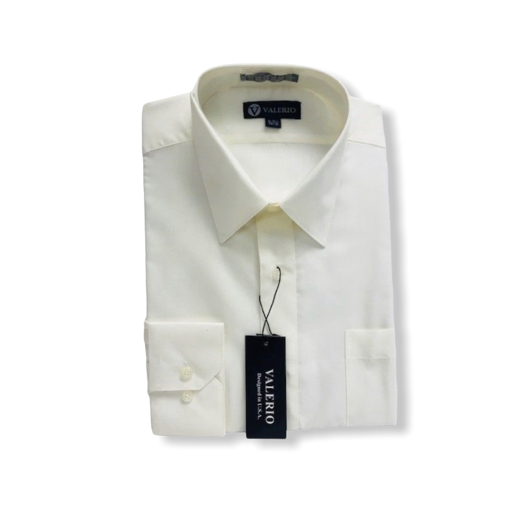 Valerio Ivory Dress Shirt - On Time Fashions Tuscaloosa