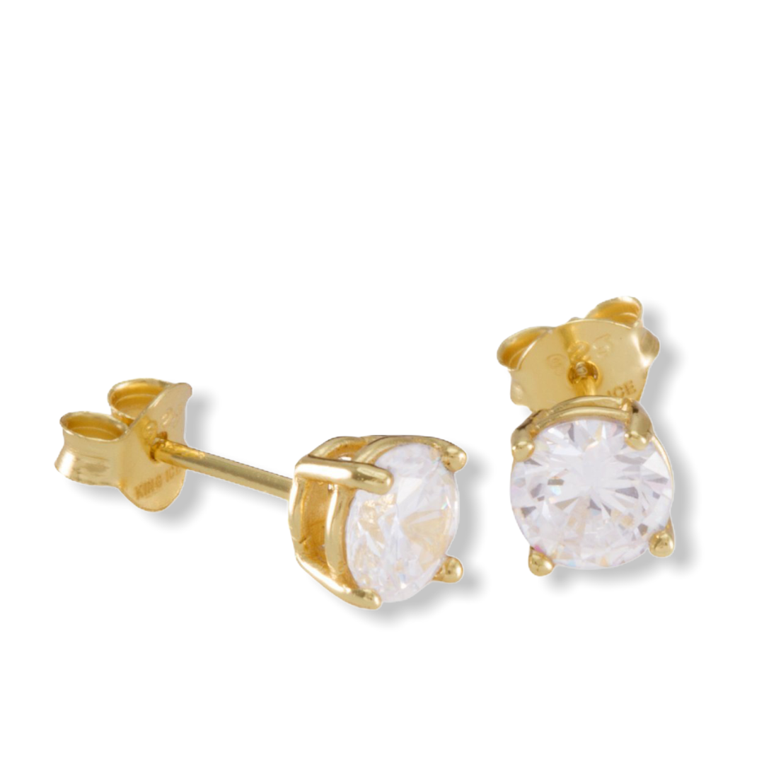 KING ICE: Round Stud Earrings - On Time Fashions Tuscaloosa