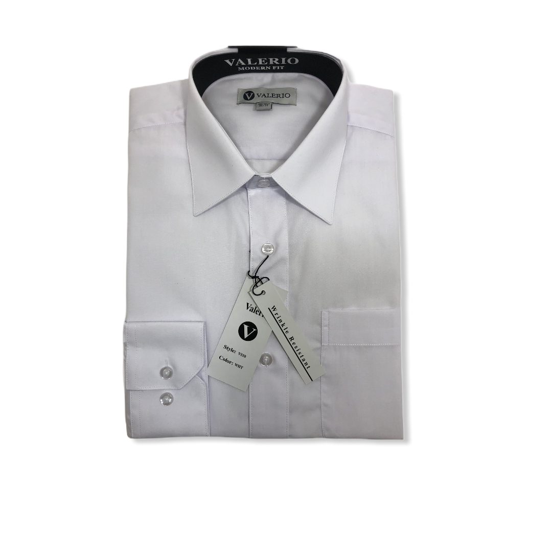 Valerio White Dress Shirt - On Time Fashions Tuscaloosa