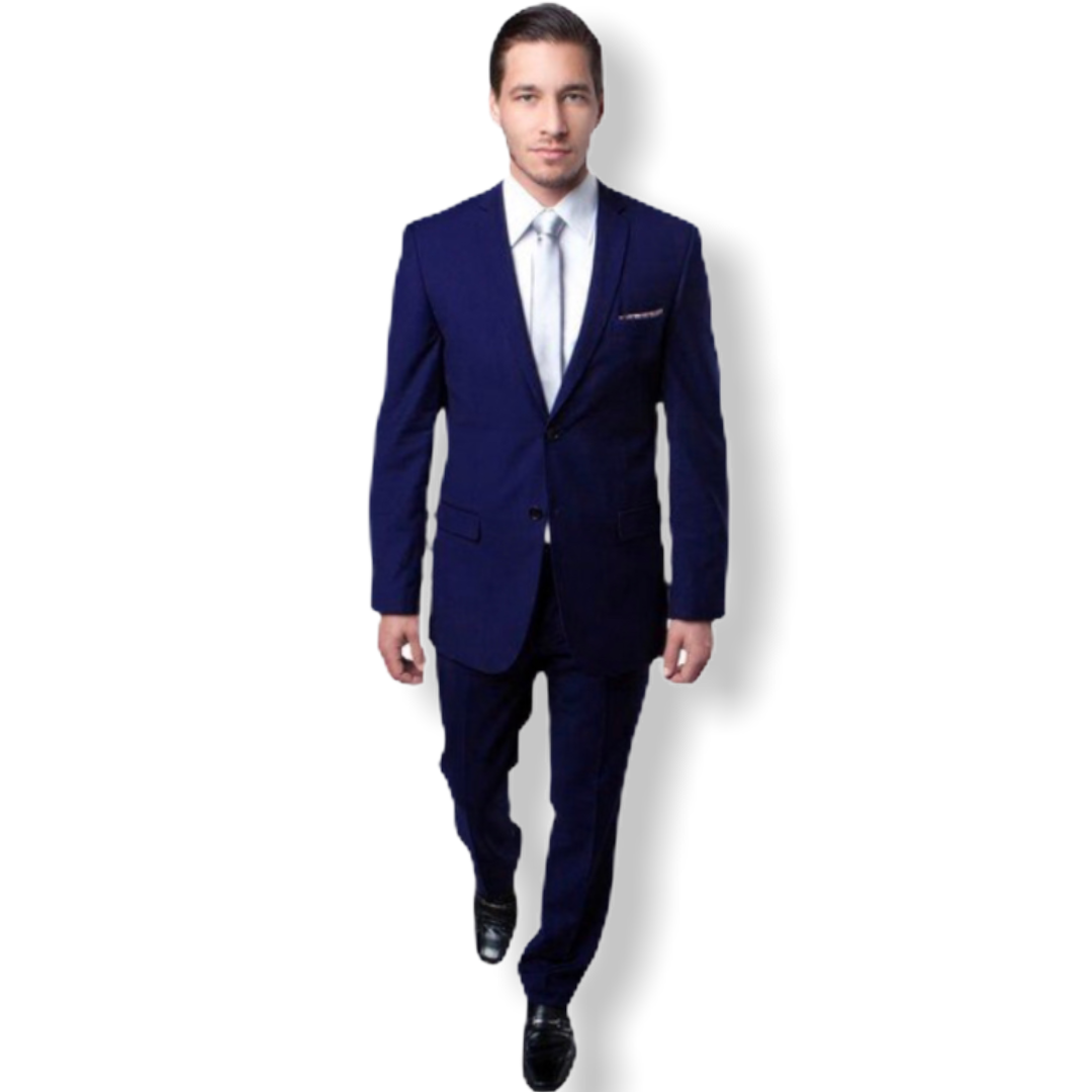 Tazio Slim 2pc. M085S-02 Navy - On Time Fashions Tuscaloosa