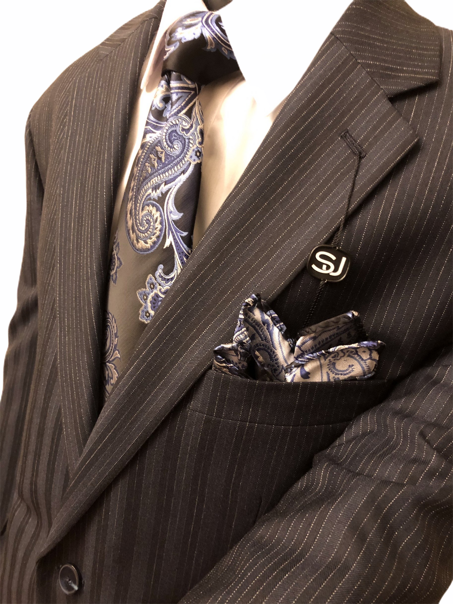 Sean John 2pc. Stripe Suit - On Time Fashions Tuscaloosa