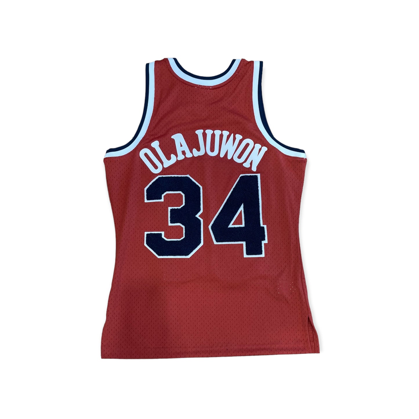 MITCHELL & NESS: Rockets Olajuwon Off Court Chenille Jersey
