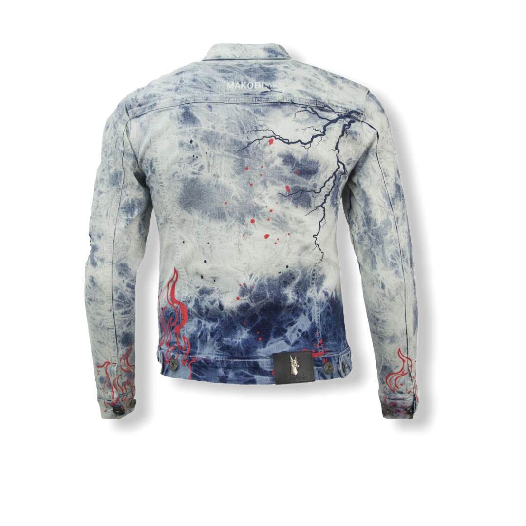 MAKOBI: Fire Denim Jacket M1052 - On Time Fashions Tuscaloosa