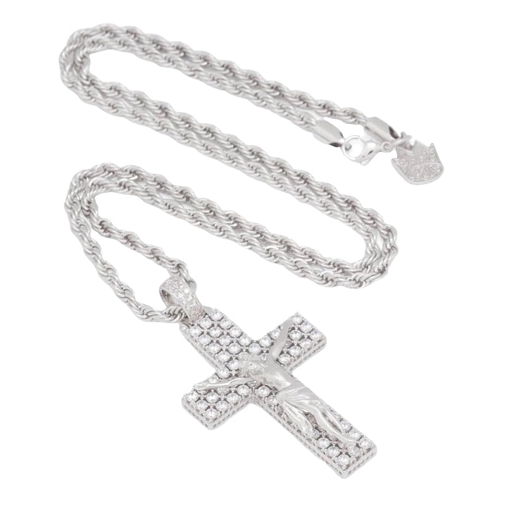 KING ICE: Notorious BIG 14K Crucifix Necklace