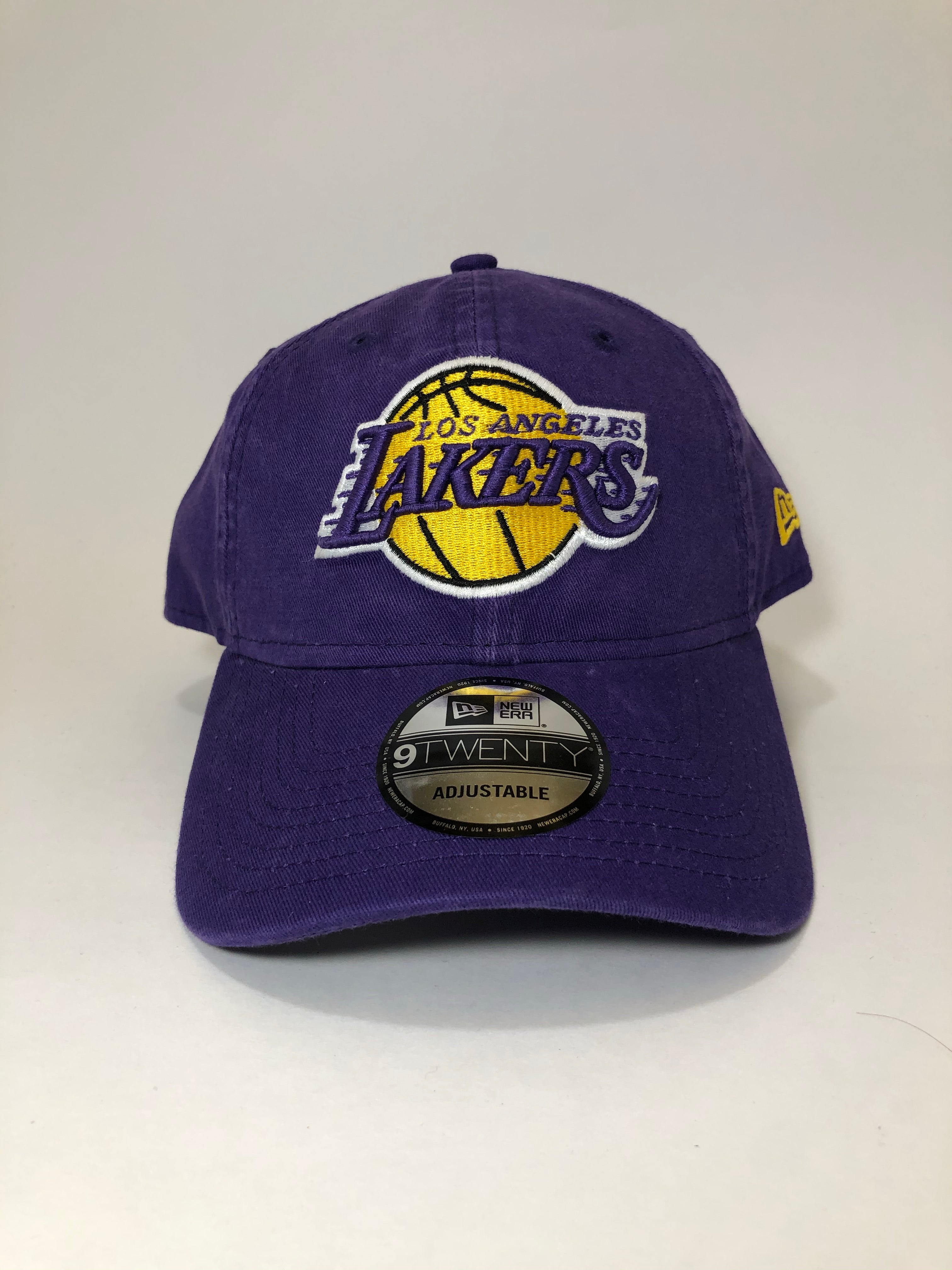 New Era 9TWENTY Los Angeles Lakers Core Classic Adjustable Strapback Hat Official Team Colors Purple
