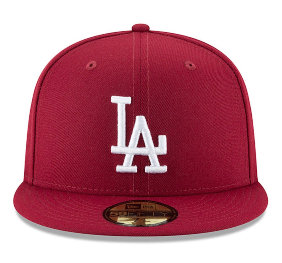 LA Dodgers Crimson Fitted 11591148 - On Time Fashions Tuscaloosa