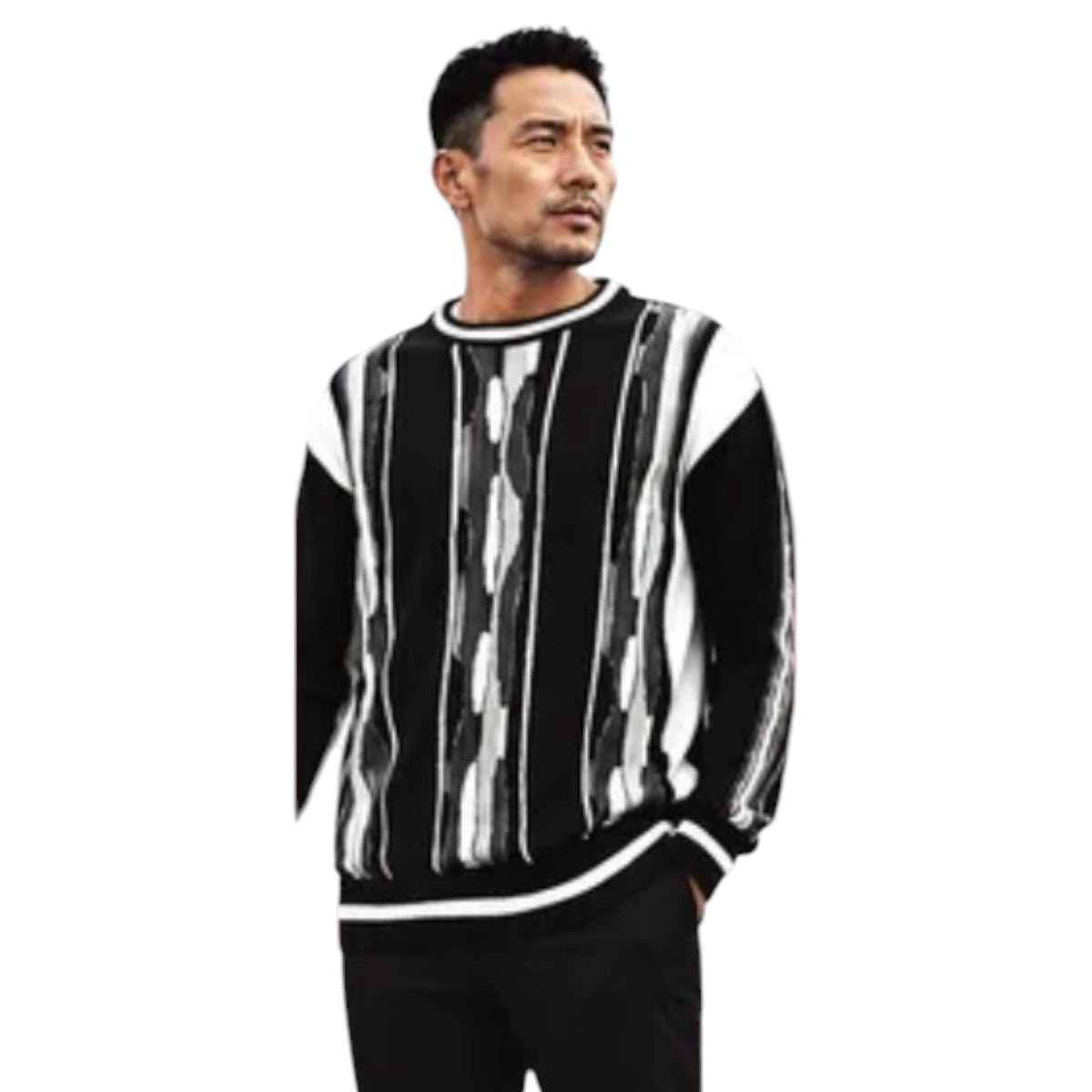 STACY ADAMS: PU Trim Sweater 32028
