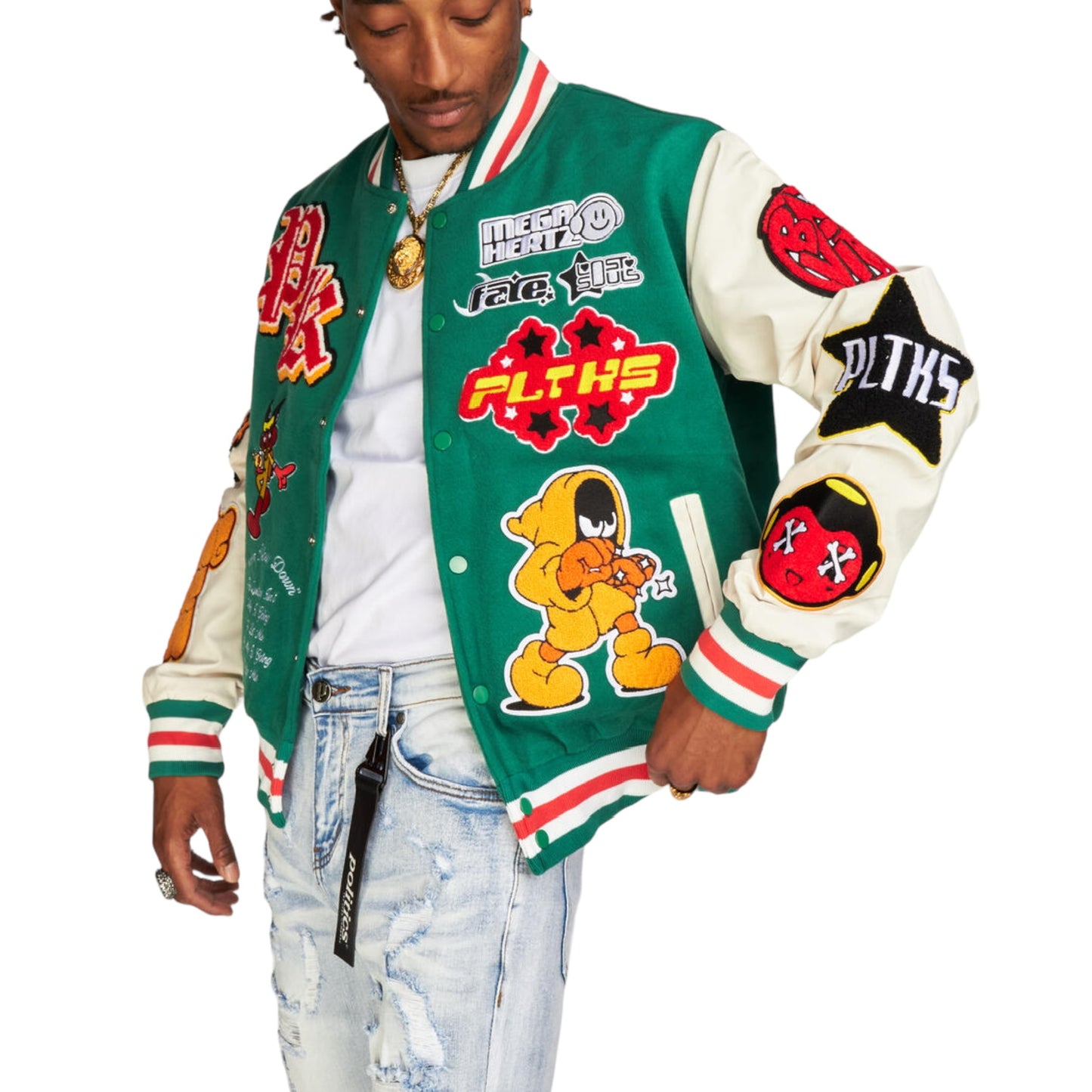 PLTKS: Never Slow Down Varsity Jacket