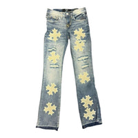 JORDAN CRAIG: Cross Patches Stacked Denim JTF2266