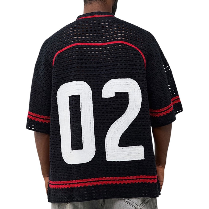 TRUE RELIGION: Crochet Football Jersey 110654