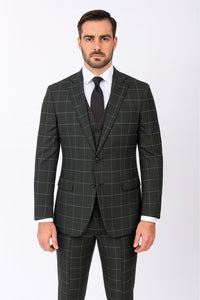 CELINI: Plaid 3pc. Suit 7852