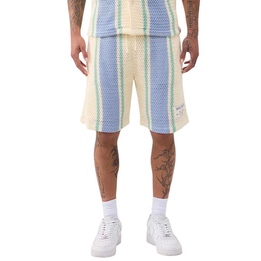 TRUE RELIGION: SRS Knit Stripe Short Set 110534/110745