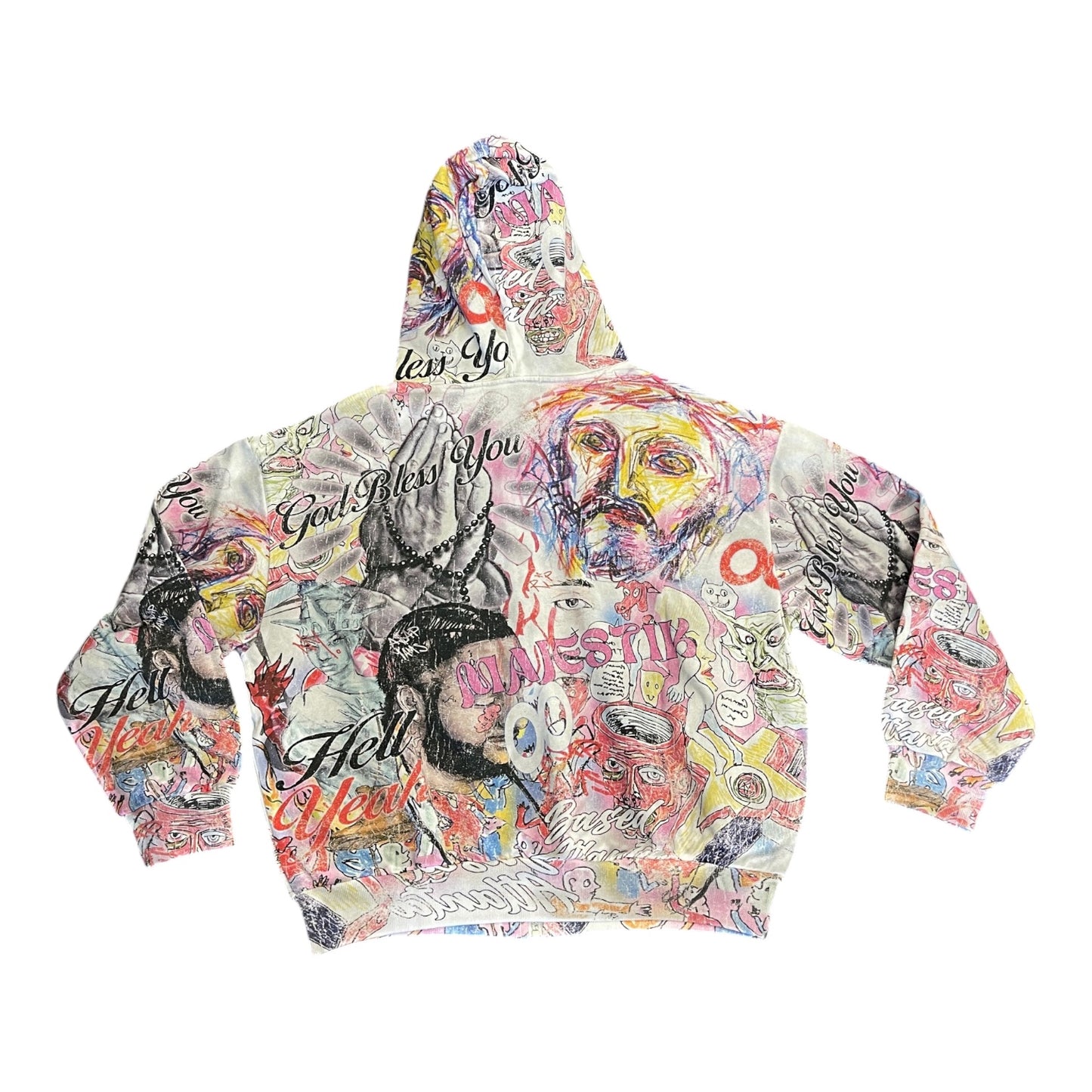 MAJESTIK: God Bless Zip Down Hoodie FT2672