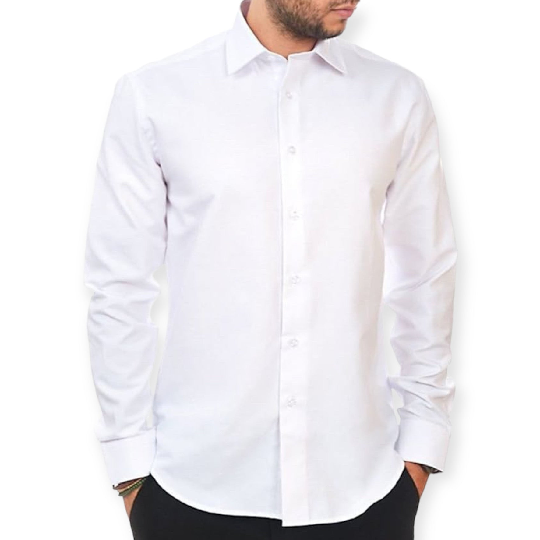 AMANTI: Slim Dress Shirt Tan / 17.5 34/35