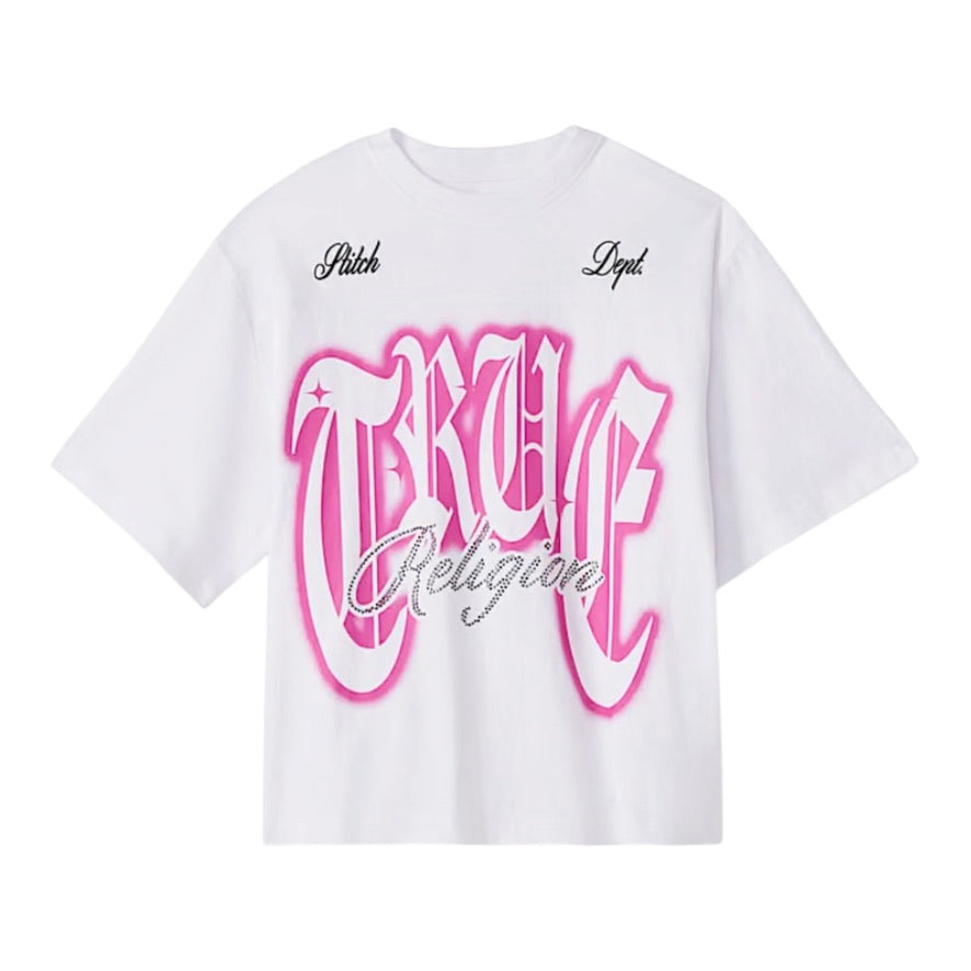 TRUE RELIGION: Crystal Boxy SS Tee 110306