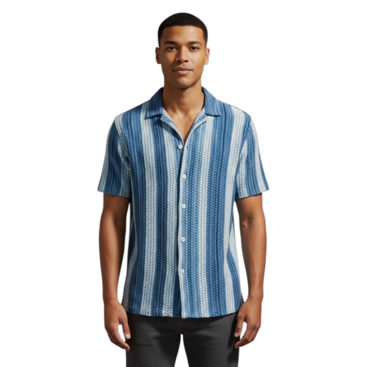 STACY ADAMS: Knit Button Down 27208