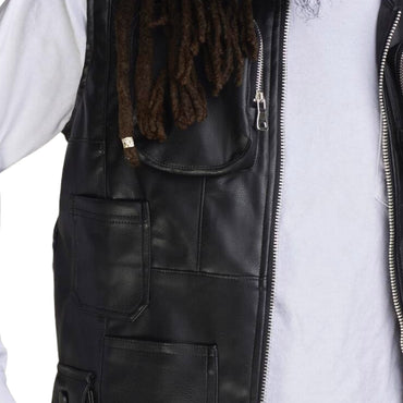 POLITICS: PU Leather Vest