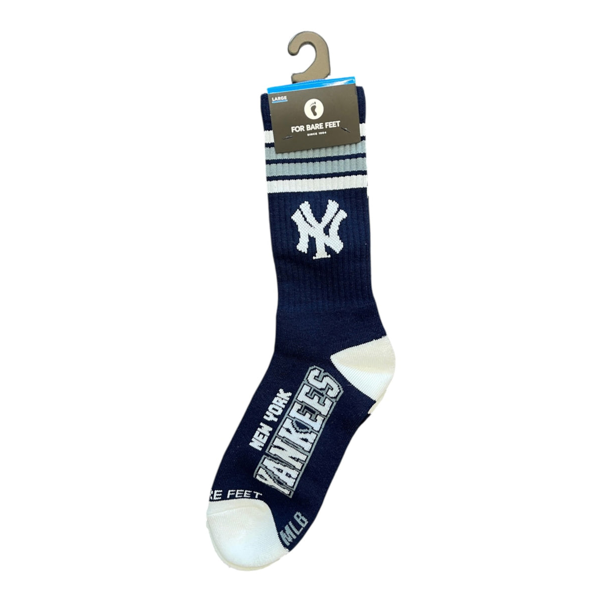 FOR BARE FEET: 4 Stripe Deuce Yankees Socks