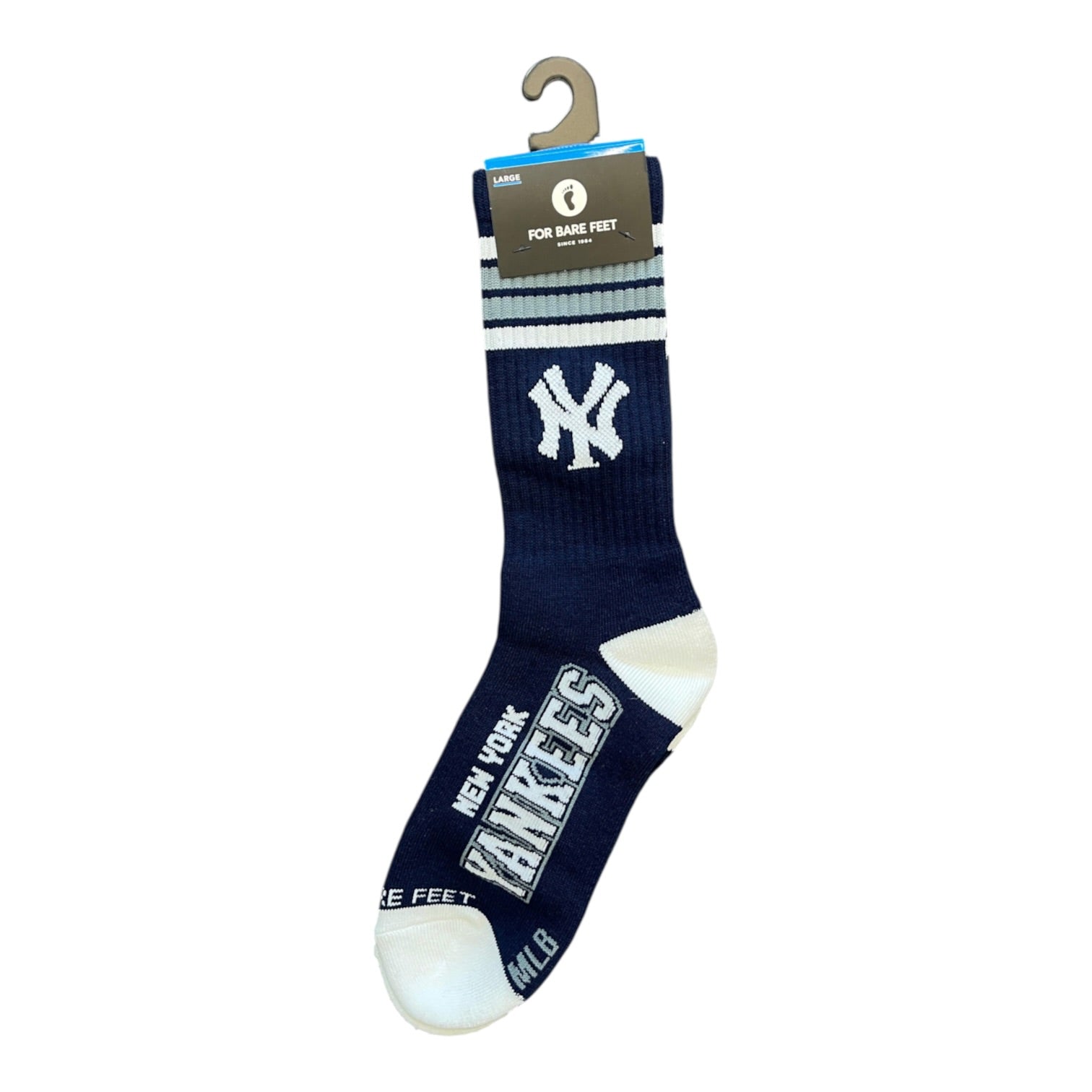 FOR BARE FEET: 4 Stripe Deuce Yankees Socks