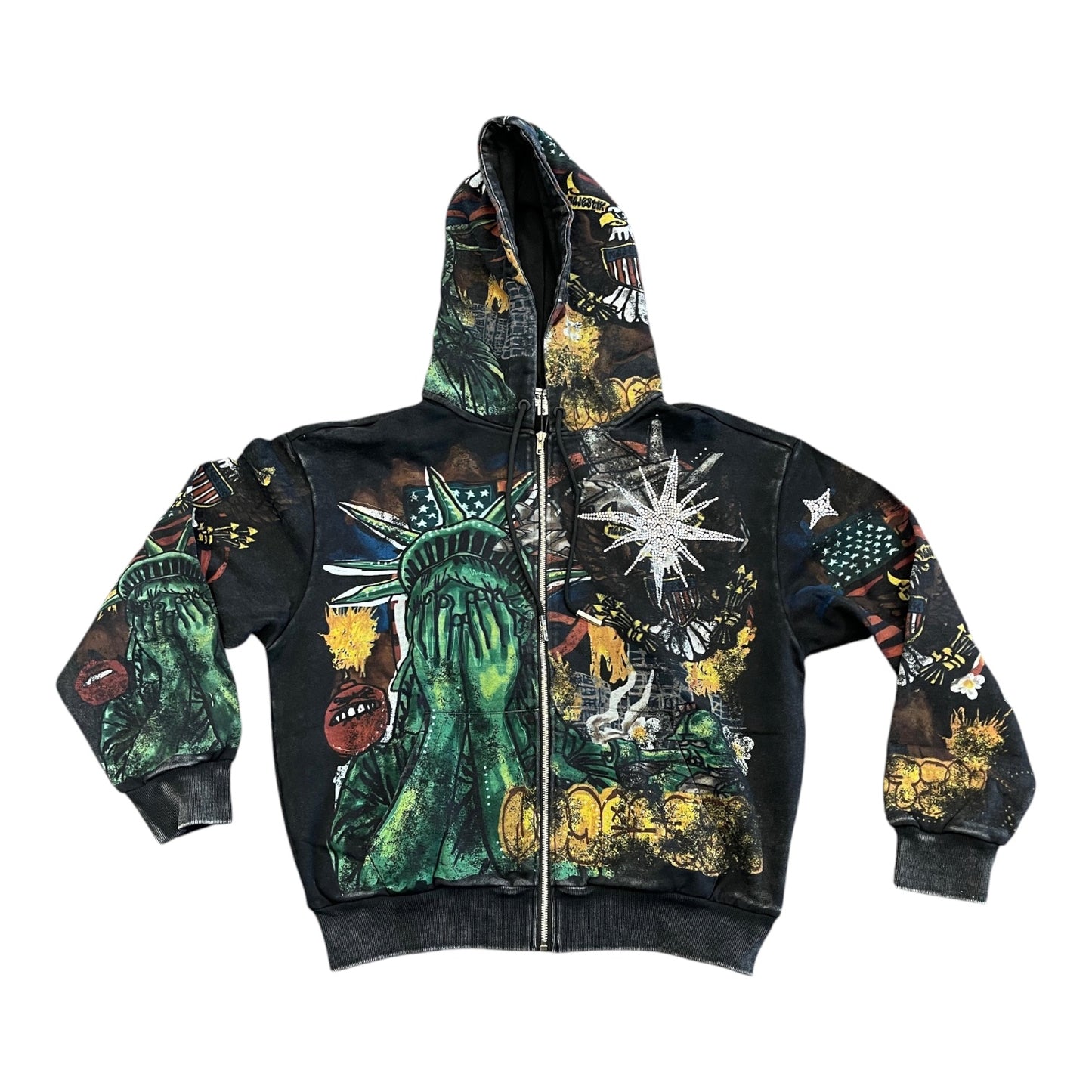 MAJESTIK: Liberty Zip Down Hoodie FT2671