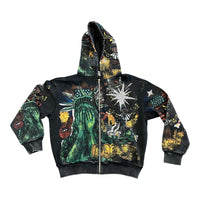 MAJESTIK: Liberty Zip Down Hoodie FT2671